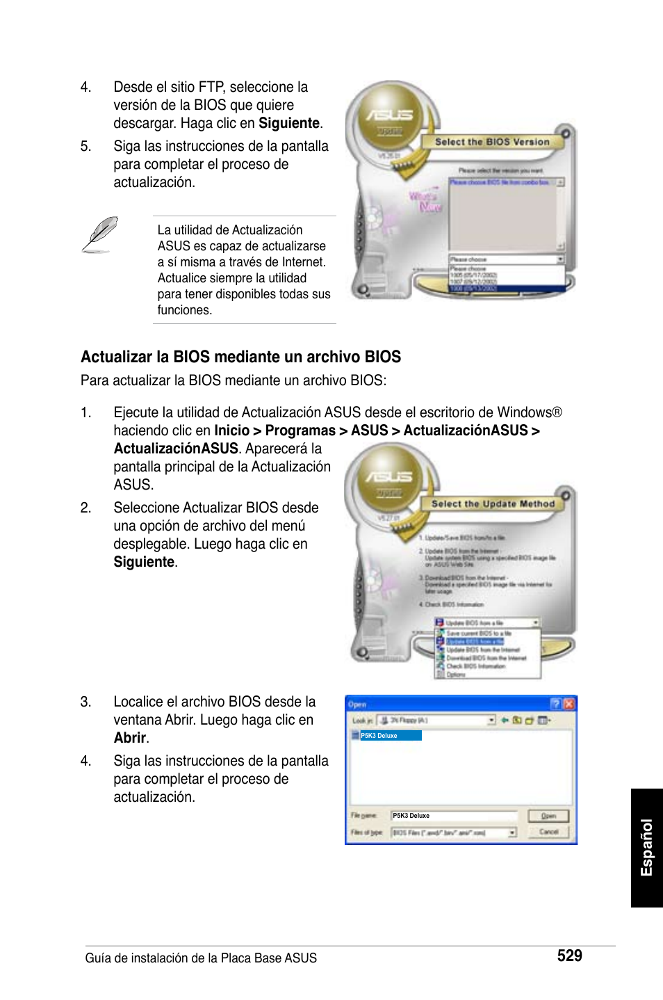 Actualizar la bios mediante un archivo bios | Asus M2Ne User Manual | Page 530 / 691