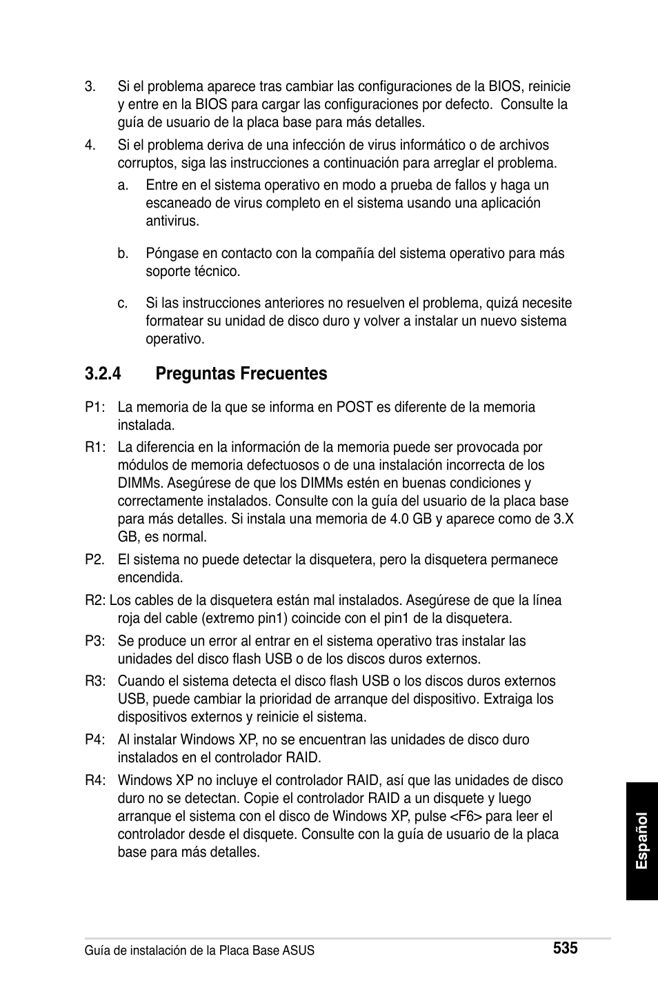 4 preguntas frecuentes | Asus M2Ne User Manual | Page 536 / 691