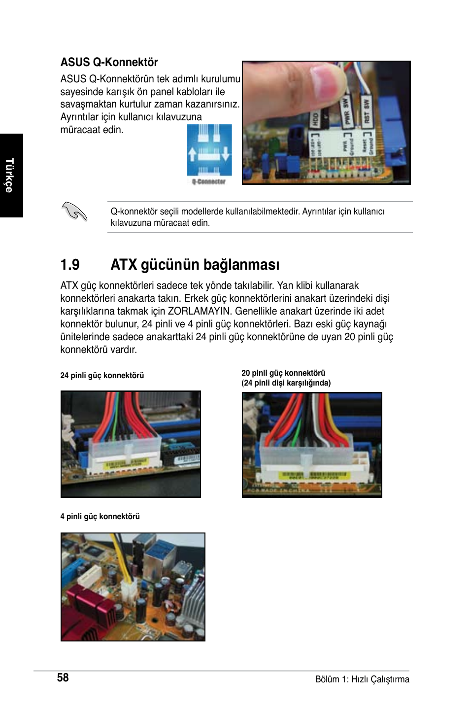 9 atx gücünün bağlanması | Asus M2Ne User Manual | Page 59 / 691