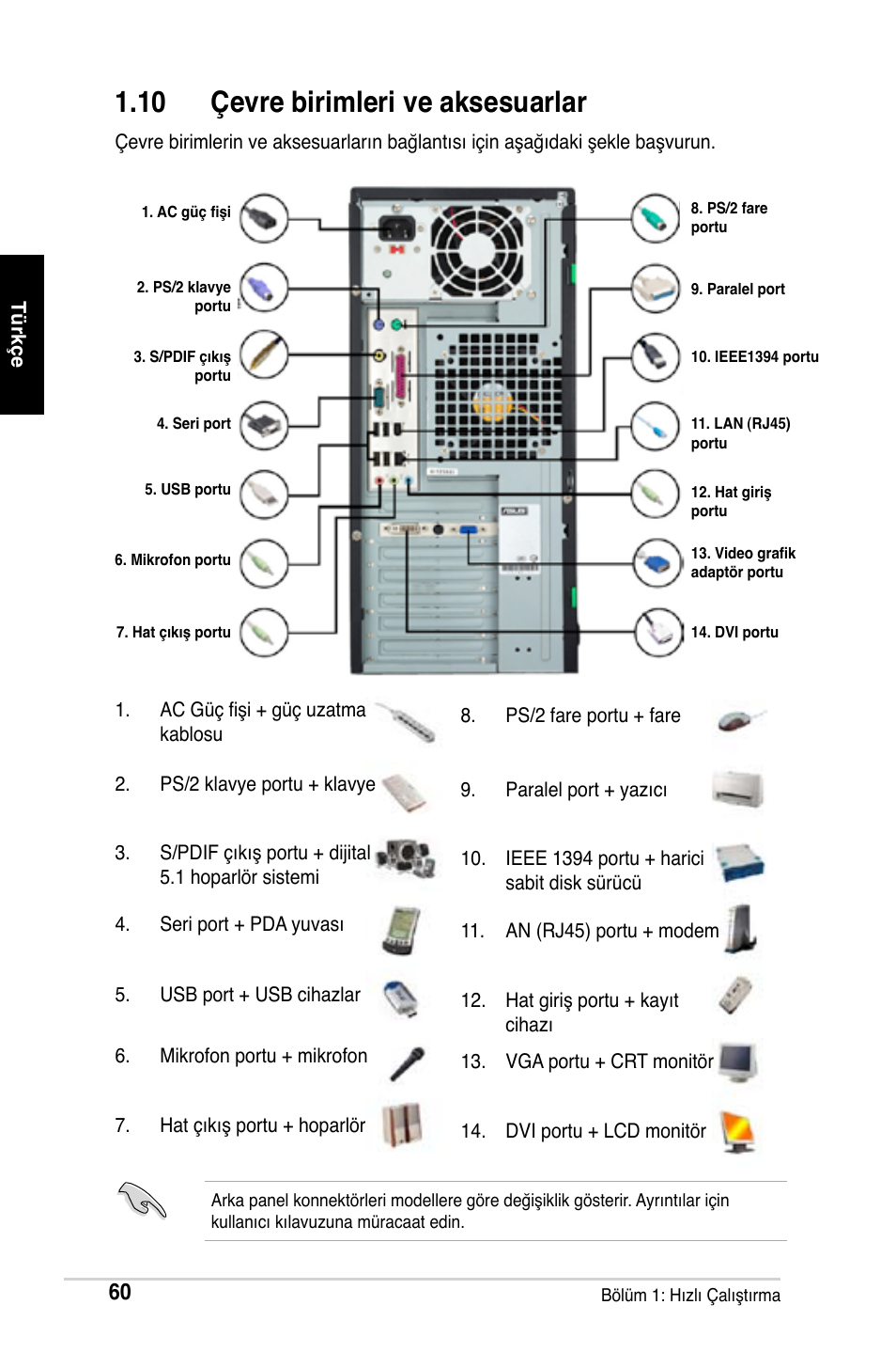 10 çevre birimleri ve aksesuarlar | Asus M2Ne User Manual | Page 61 / 691