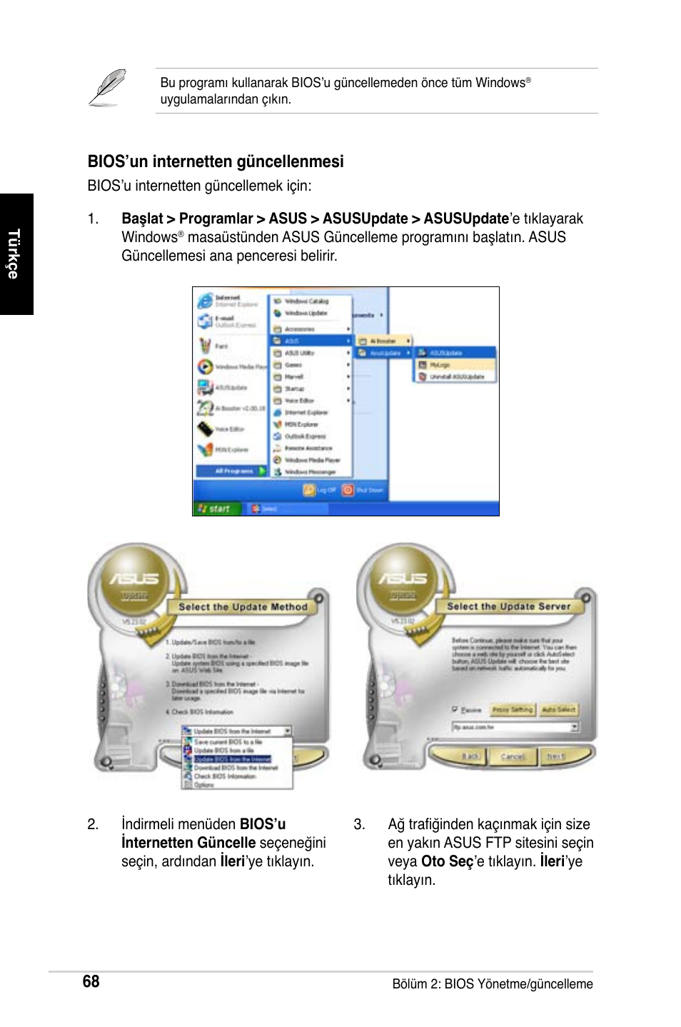 Bios’un internetten güncellenmesi | Asus M2Ne User Manual | Page 69 / 691