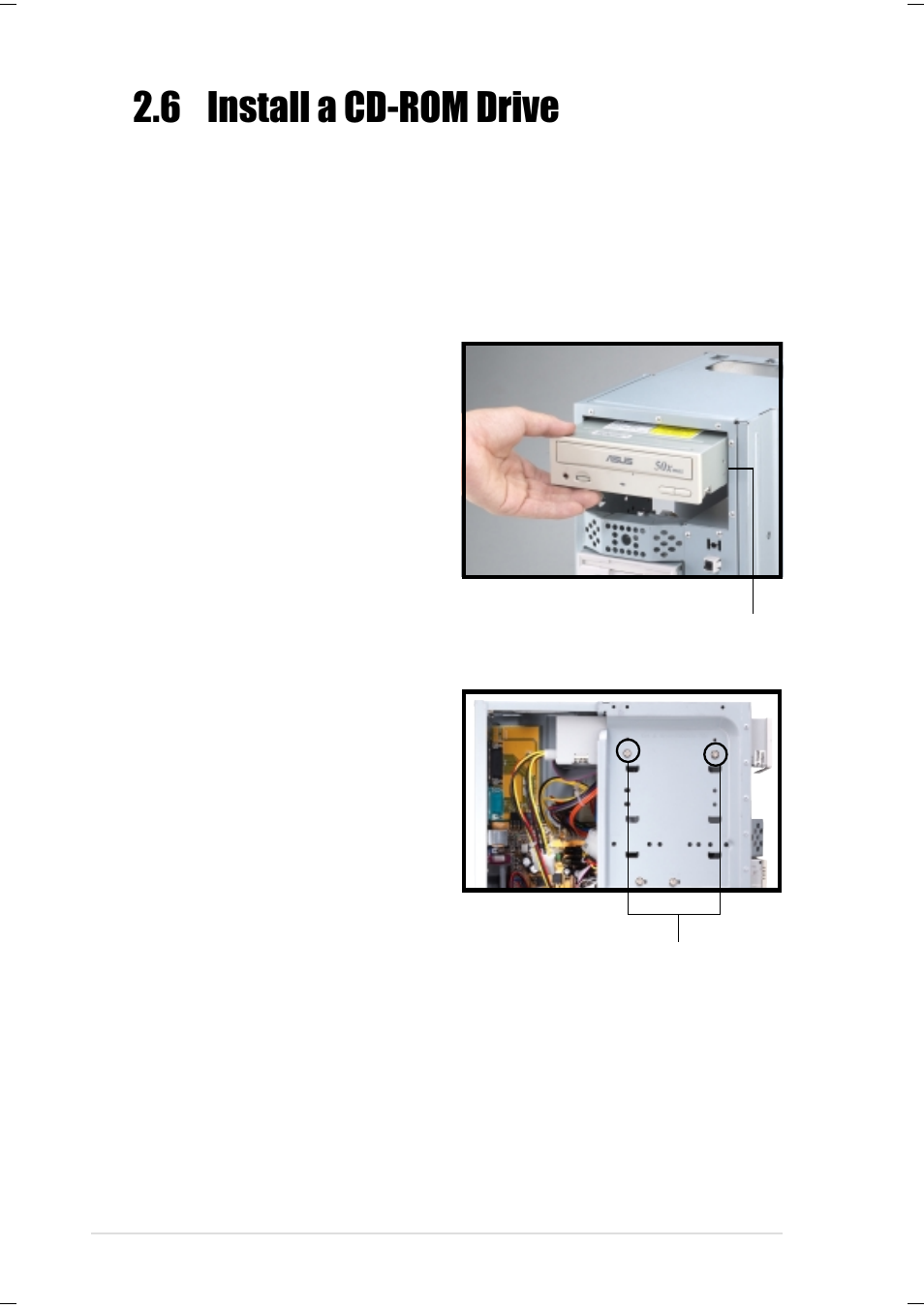 6 install a cd-rom drive | Asus Terminator Tualatin User Manual | Page 24 / 106