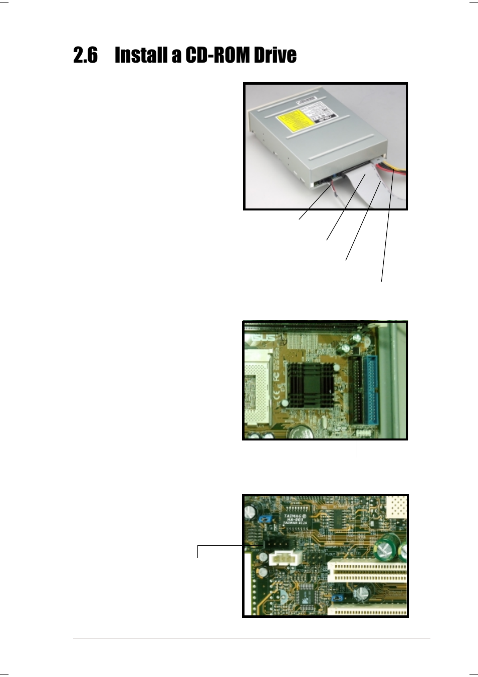 6 install a cd-rom drive | Asus Terminator Tualatin User Manual | Page 25 / 106