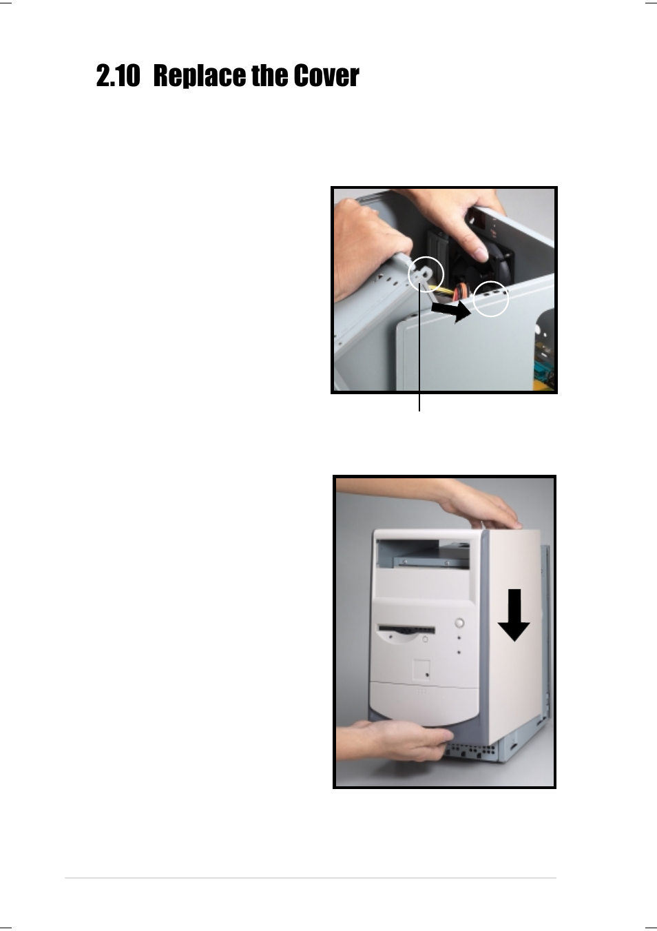 10 replace the cover | Asus Terminator Tualatin User Manual | Page 30 / 106