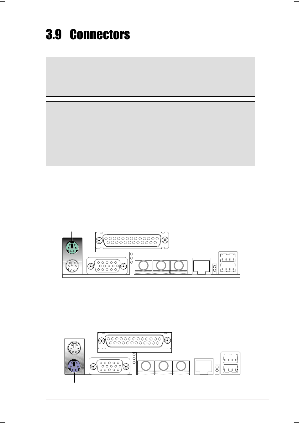 9 connectors, 1 external connectors | Asus Terminator Tualatin User Manual | Page 49 / 106