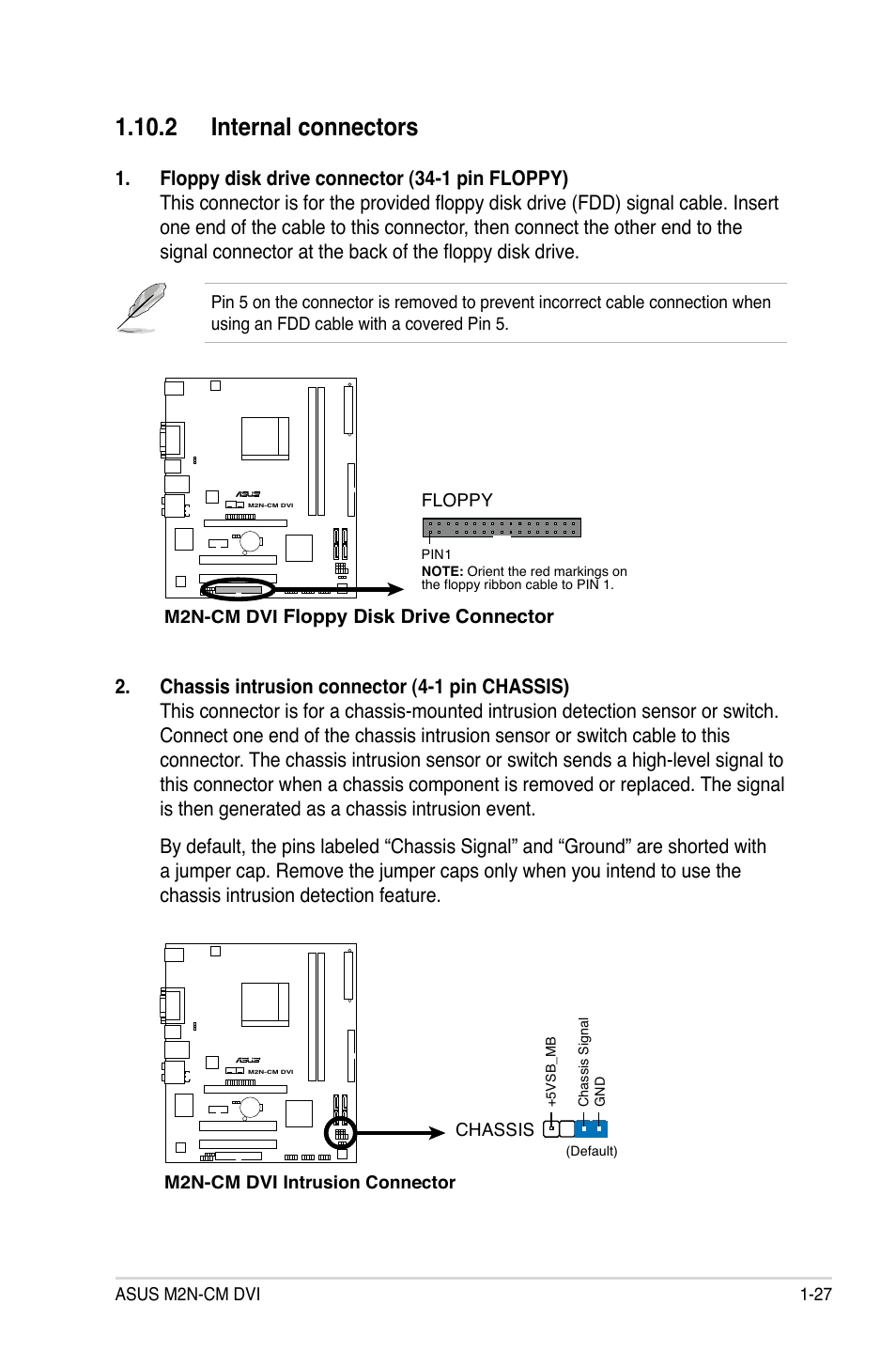 2 internal connectors | Asus M2N-VM DVI User Manual | Page 39 / 97