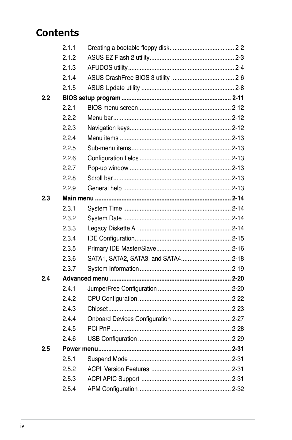 Asus M2N-VM DVI User Manual | Page 4 / 97