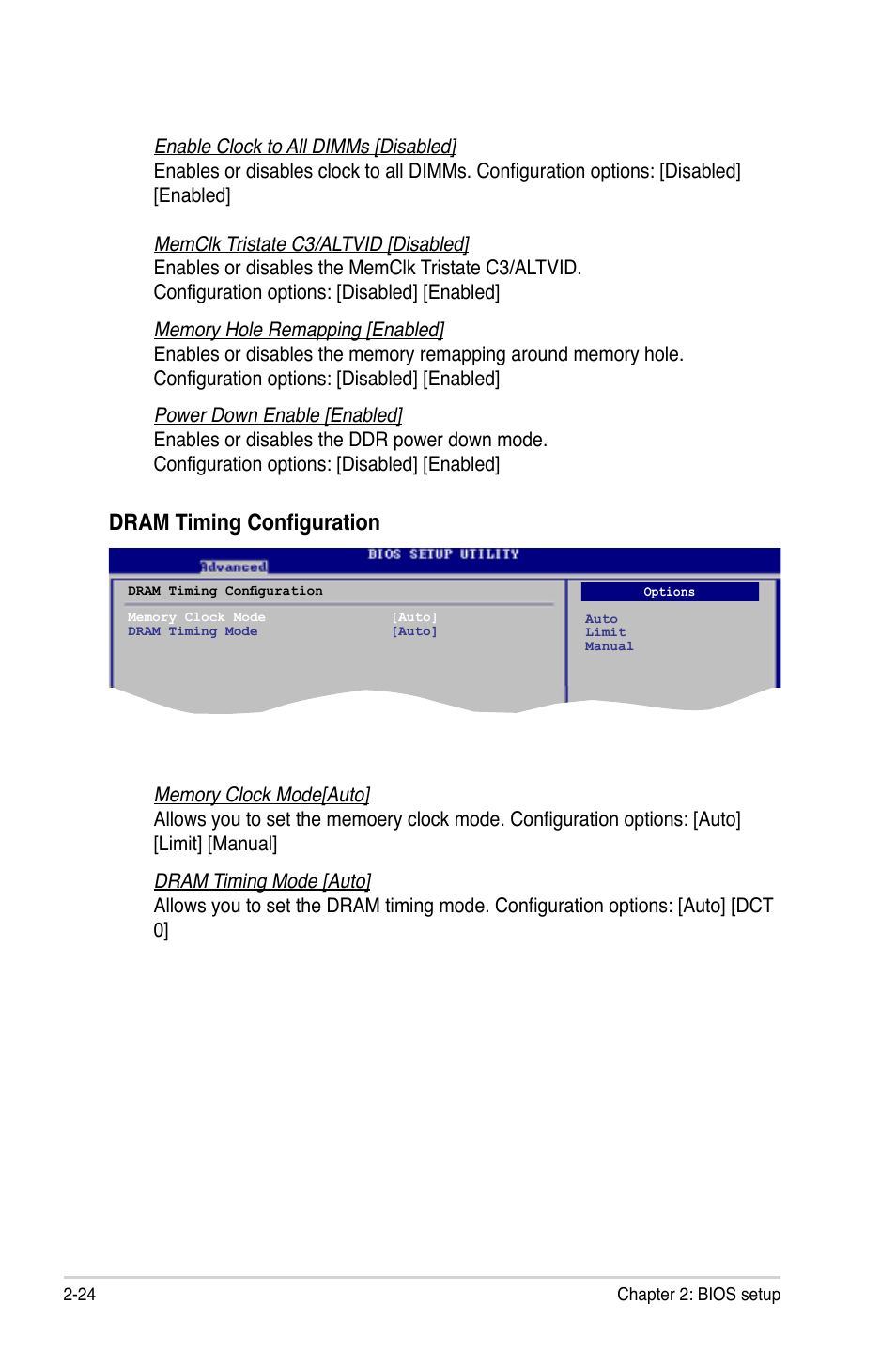 Dram timing configuration | Asus M2N-VM DVI User Manual | Page 72 / 97