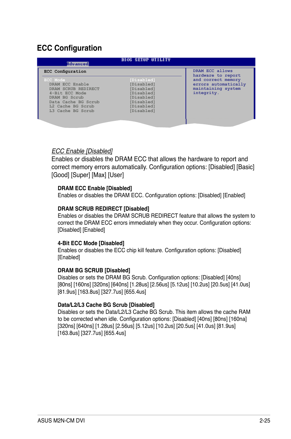 Ecc configuration | Asus M2N-VM DVI User Manual | Page 73 / 97