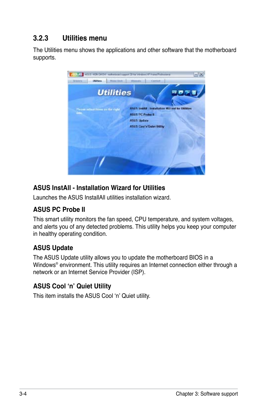 3 utilities menu | Asus M2N-VM DVI User Manual | Page 91 / 97