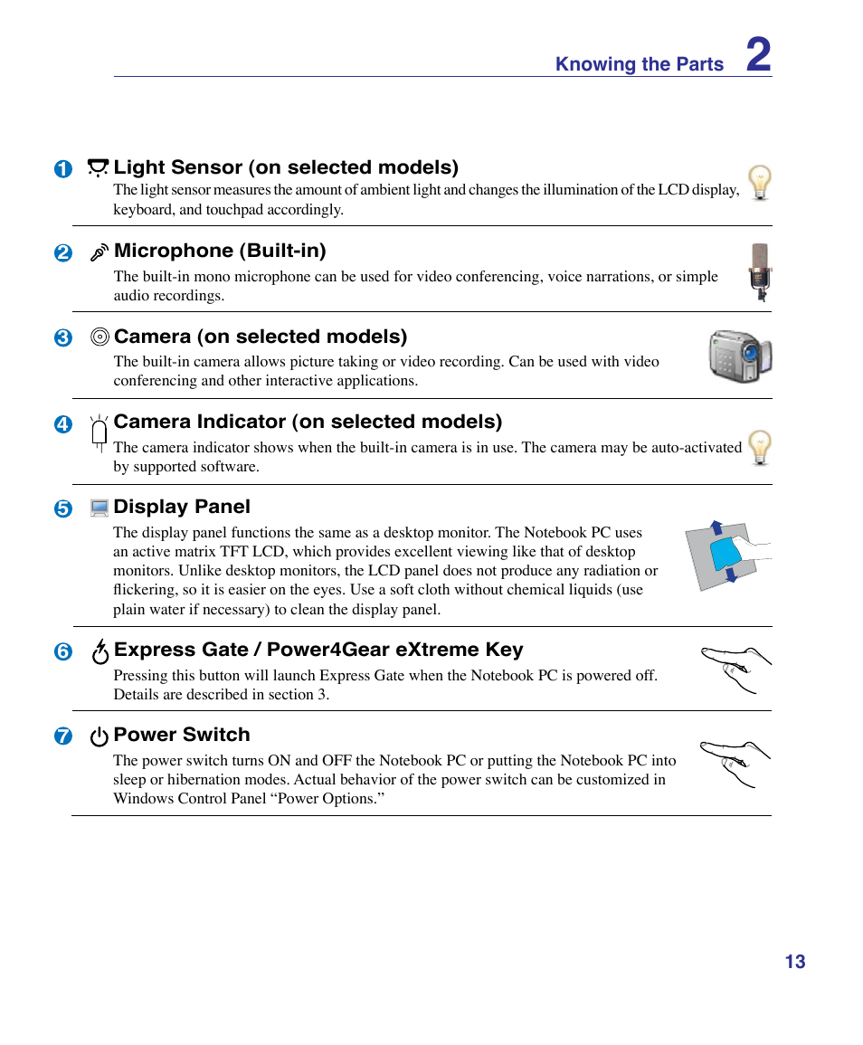 Asus U50F User Manual | Page 13 / 90