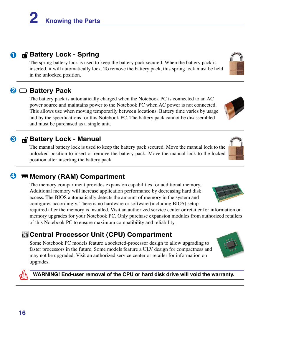 Asus U50F User Manual | Page 16 / 90