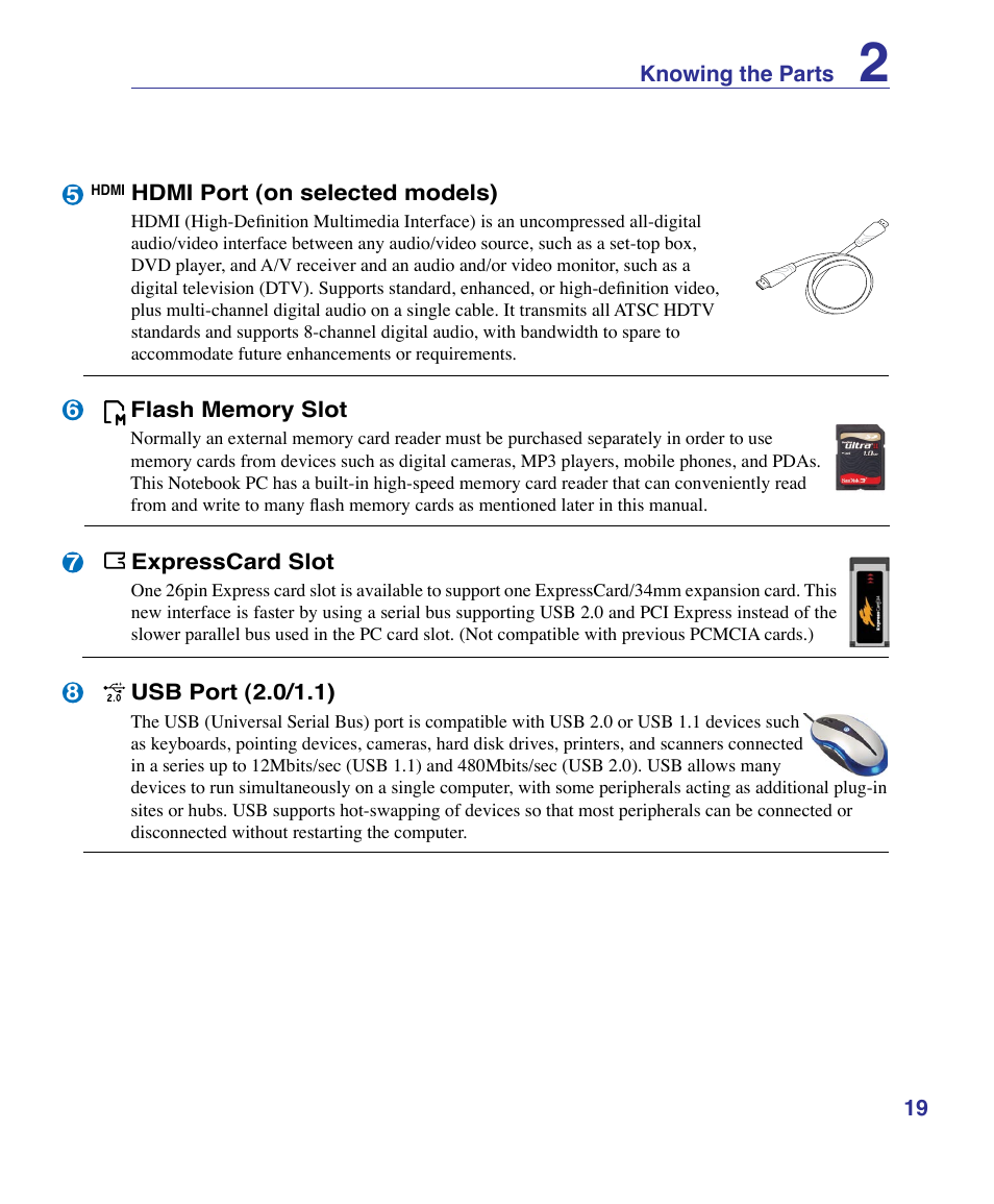 Asus U50F User Manual | Page 19 / 90