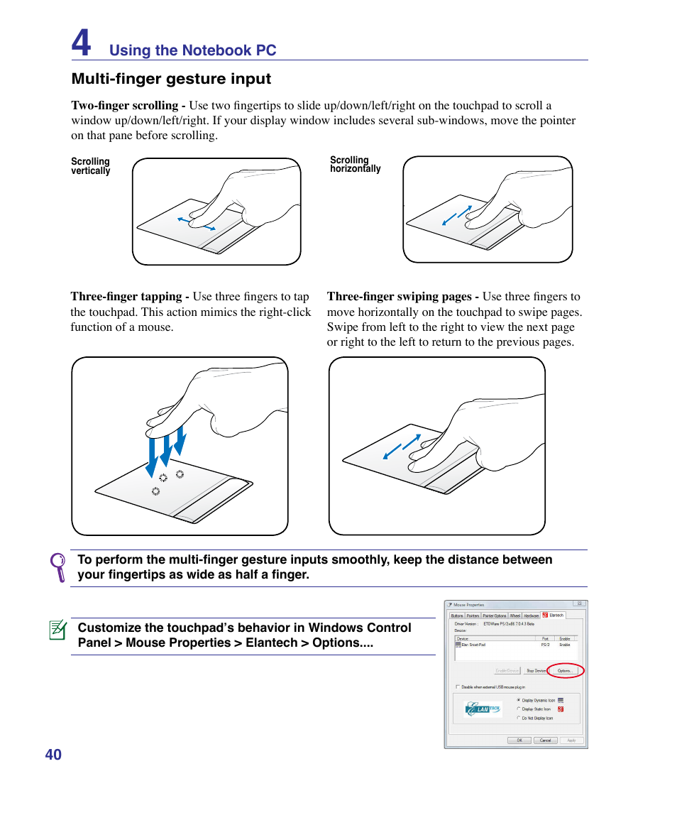 Asus U50F User Manual | Page 40 / 90