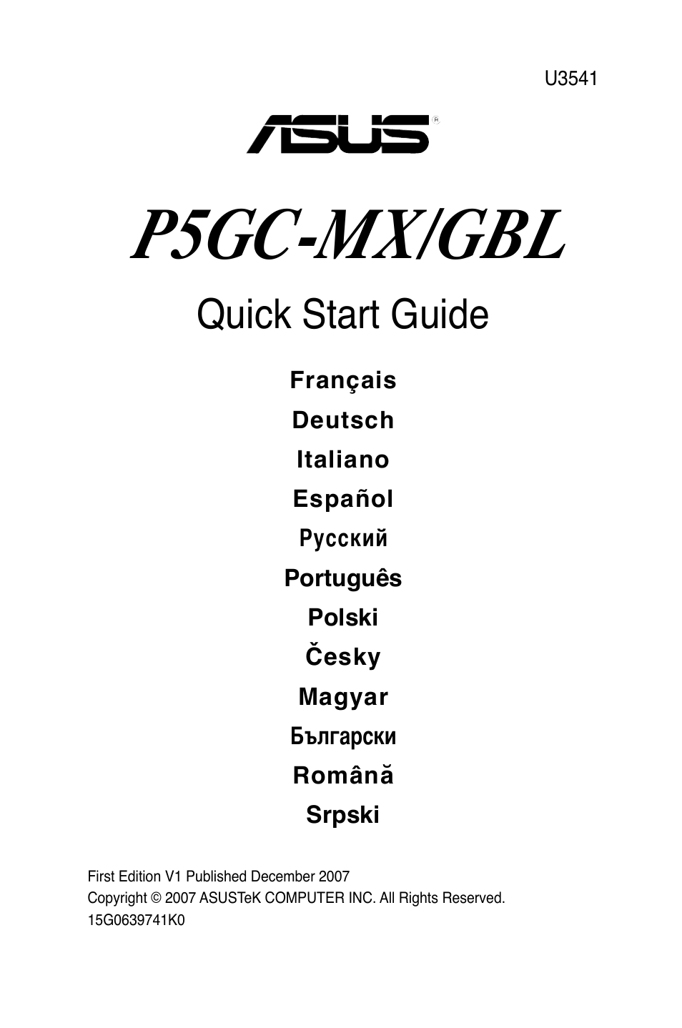 Asus P5GC-MX/GBL User Manual | 38 pages