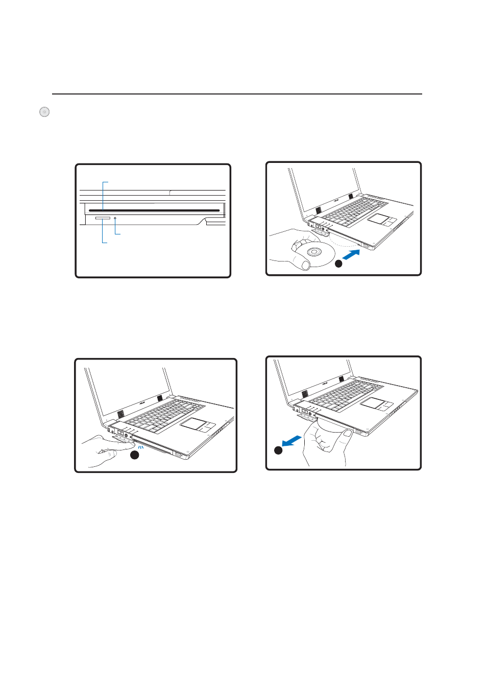 Optical drive (slot-type on selected models) | Asus W2V User Manual | Page 44 / 72