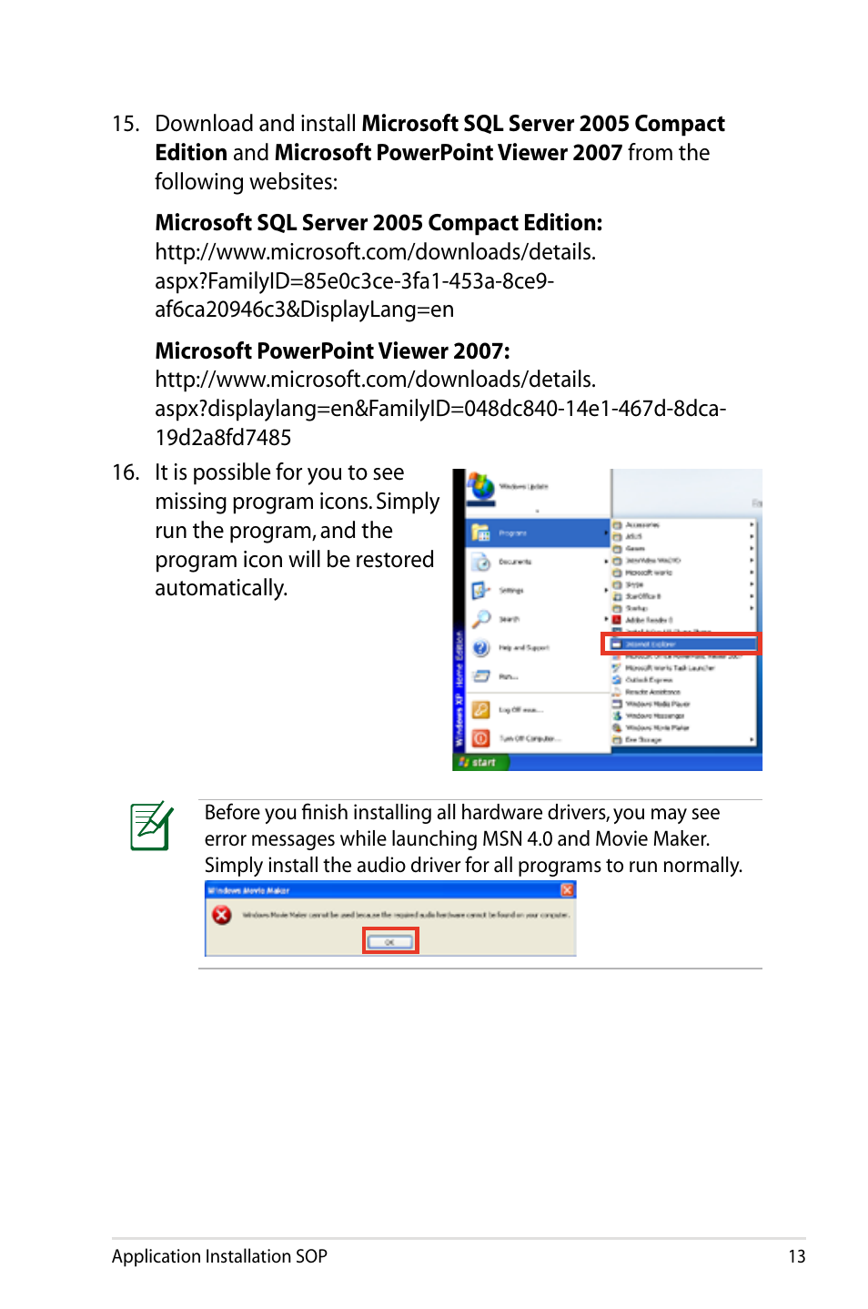 Asus Eee PC 901/XP User Manual | Page 13 / 14