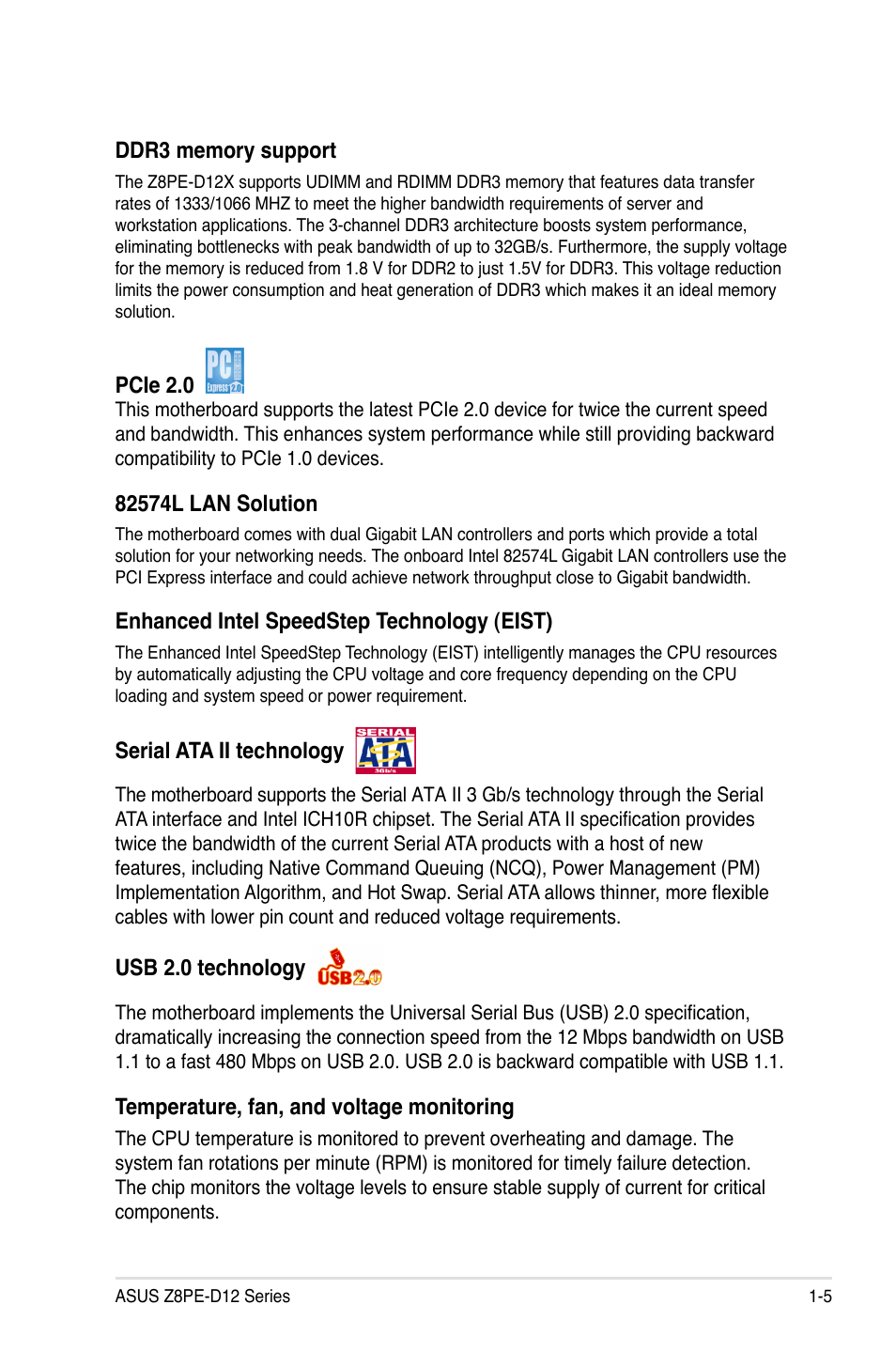 Asus Z8PE-D12 User Manual | Page 19 / 168