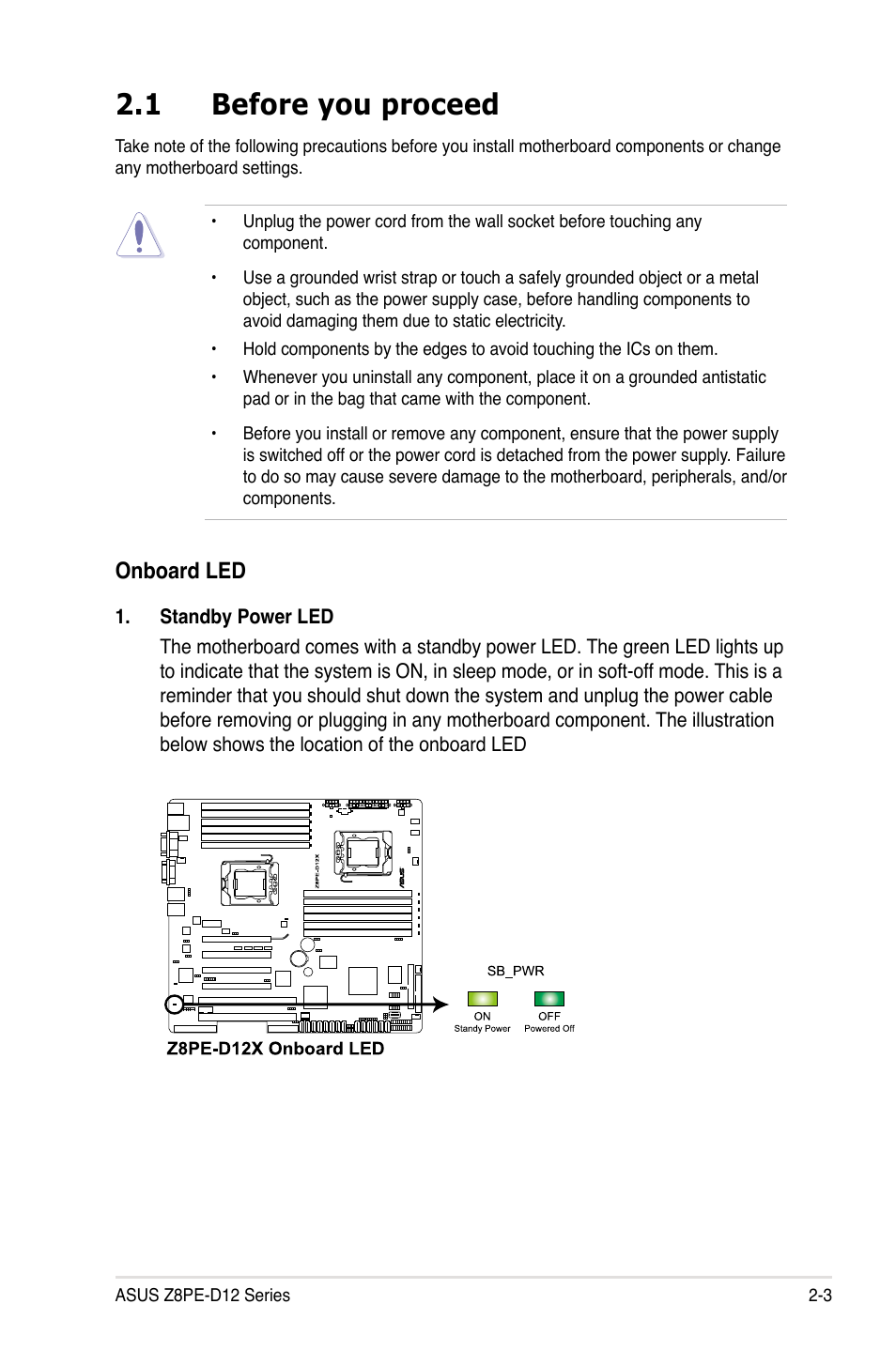 1 before you proceed | Asus Z8PE-D12 User Manual | Page 23 / 168