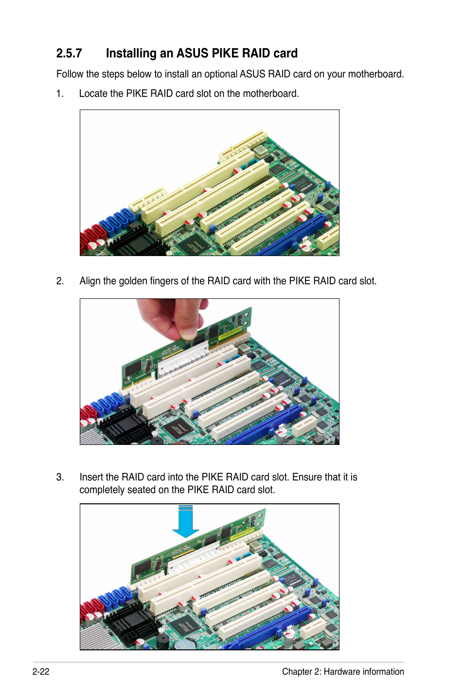 7 installing an asus pike raid card | Asus Z8PE-D12 User Manual | Page 42 / 168