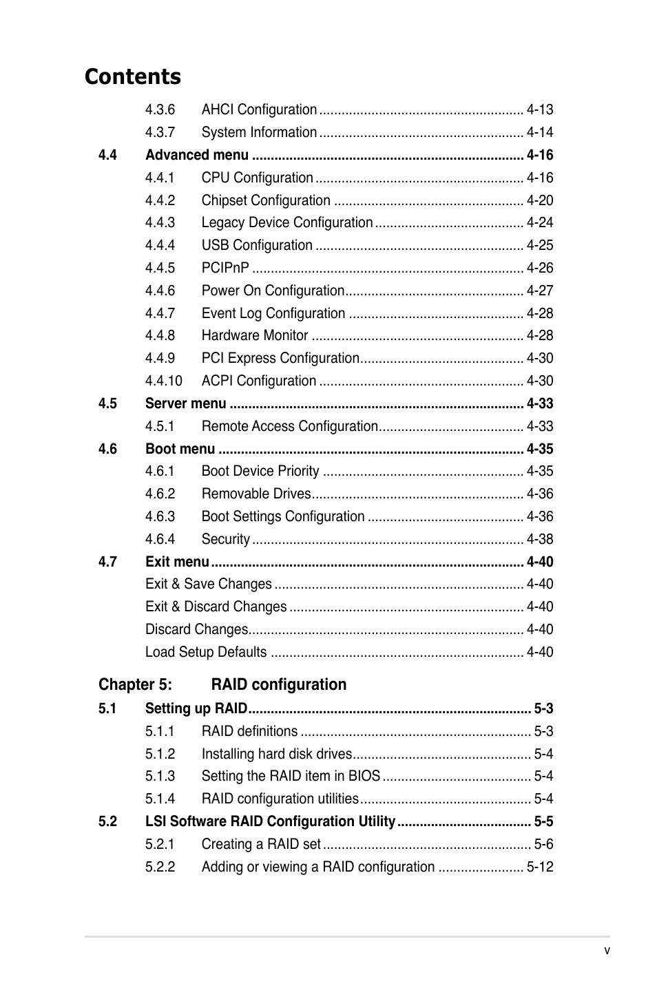 Asus Z8PE-D12 User Manual | Page 5 / 168