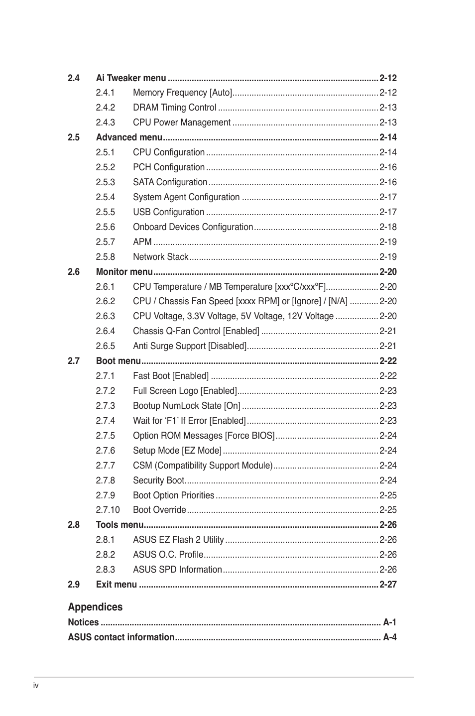 Asus C8HM70-I/HDMI User Manual | Page 4 / 57