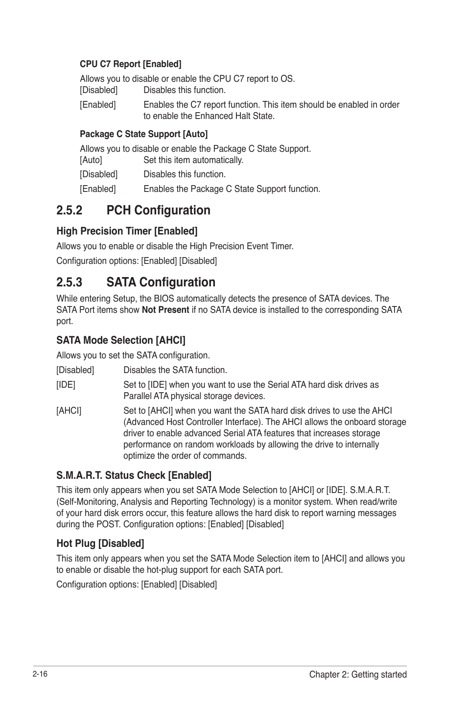 2 pch configuration, 3 sata configuration, Pch configuration -16 | Sata configuration -16 | Asus C8HM70-I/HDMI User Manual | Page 40 / 57