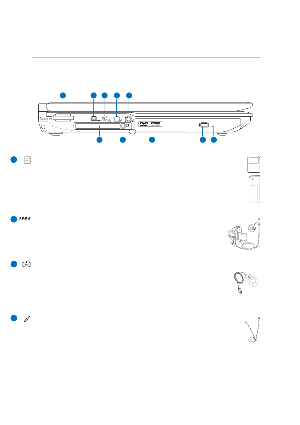 Left side | Asus Z93E User Manual | Page 16 / 70