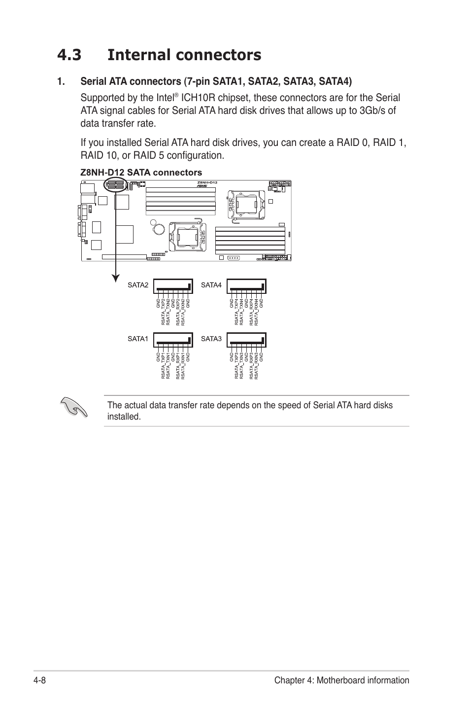 3 internal connectors, Internal connectors -8 | Asus RS700D-E6/PS8 User Manual | Page 46 / 144