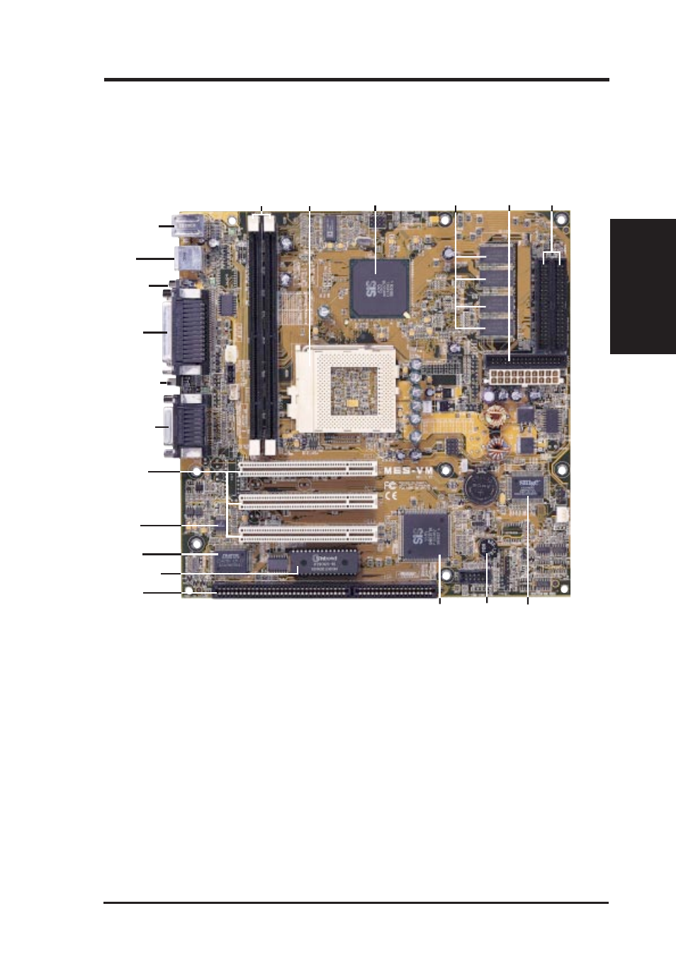 Features, 2 parts of the asus mes-vm motherboard, Asus mes-vm user’s manual 11 | Fea tures motherboard parts | Asus MES-VM User Manual | Page 11 / 88