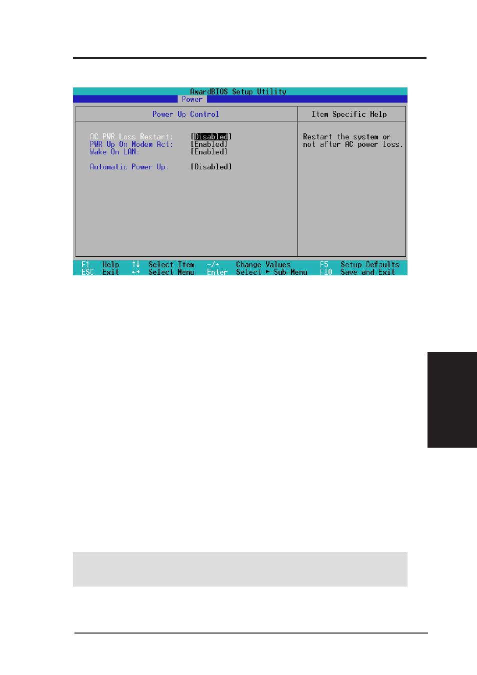 Bios setup, 1 power up control | Asus MES-VM User Manual | Page 55 / 88