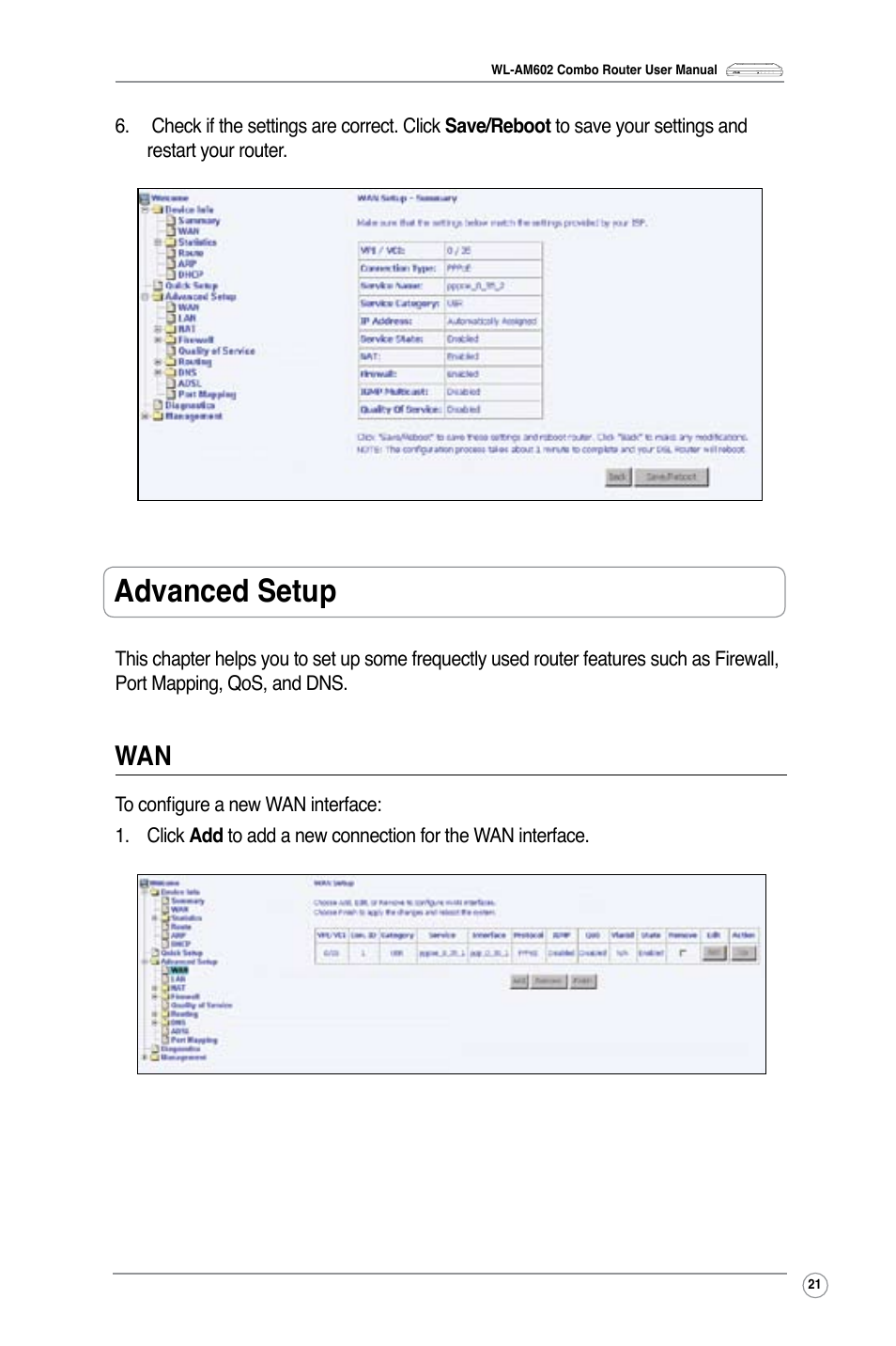 Advanced setup | Asus WL-AM602 User Manual | Page 23 / 48