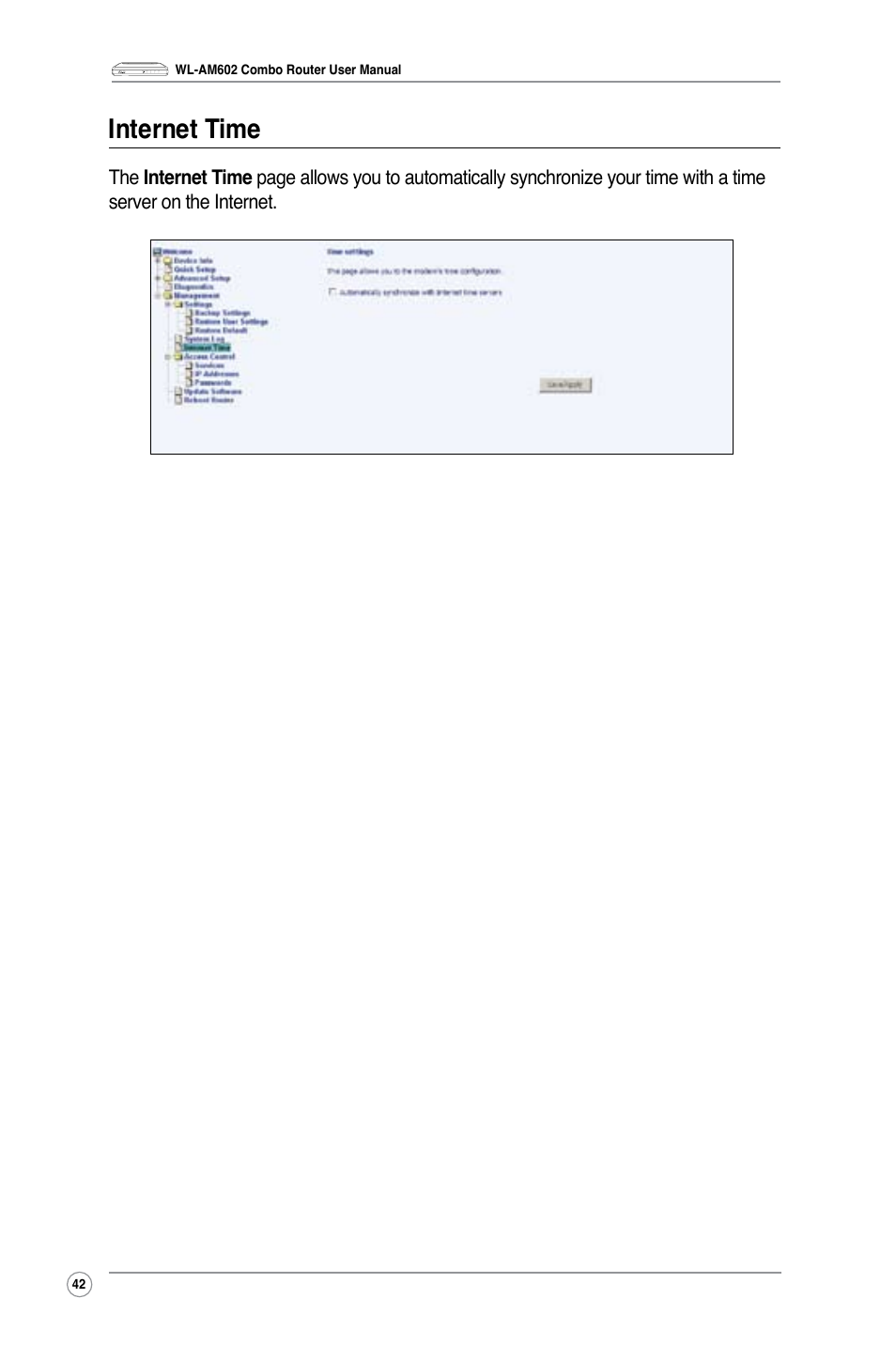 Internet time | Asus WL-AM602 User Manual | Page 44 / 48