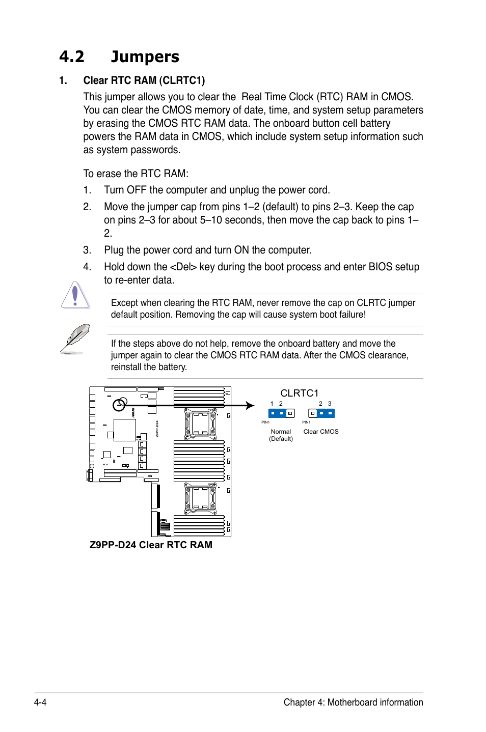 2 jumpers, Jumpers -4 | Asus RS700-E7/RS4 User Manual | Page 52 / 196