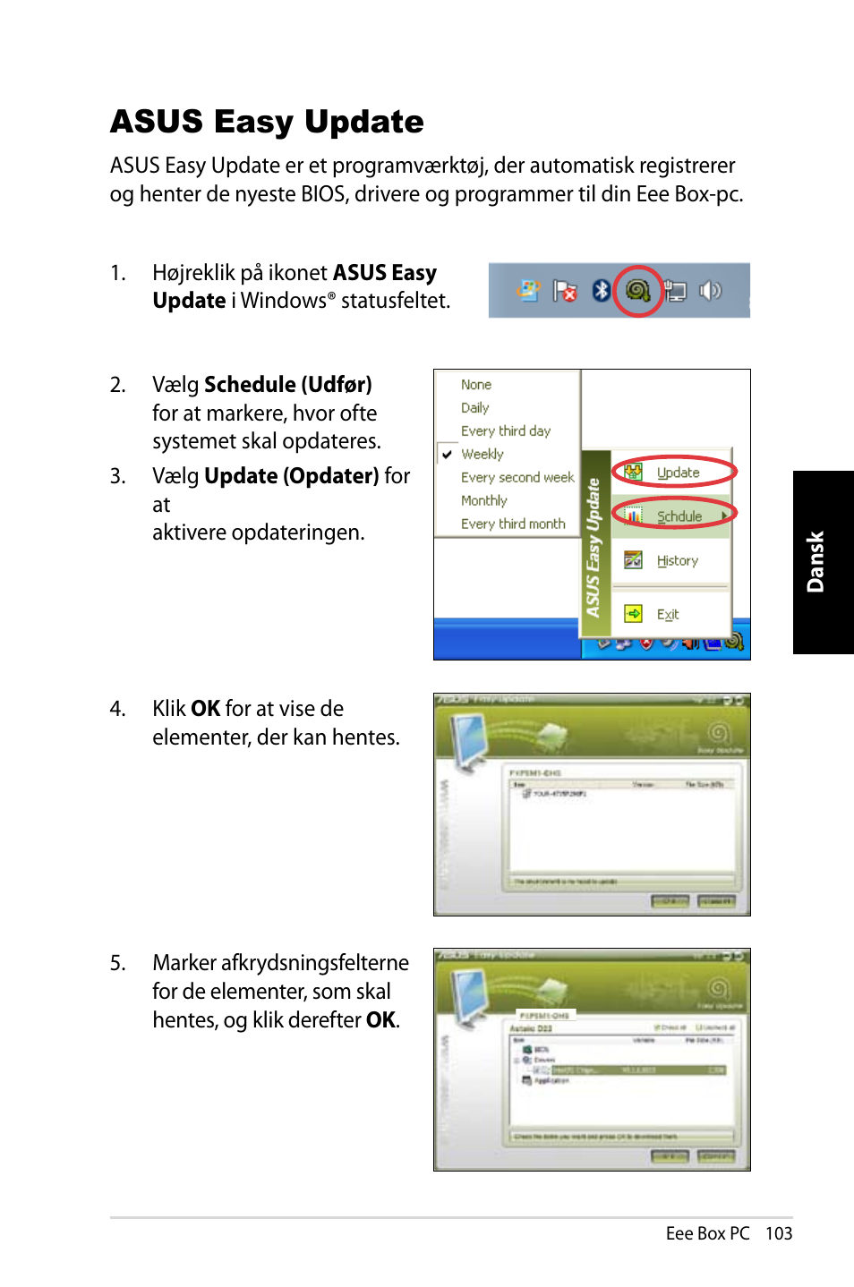 Asus easy update | Asus EB1007 User Manual | Page 103 / 181