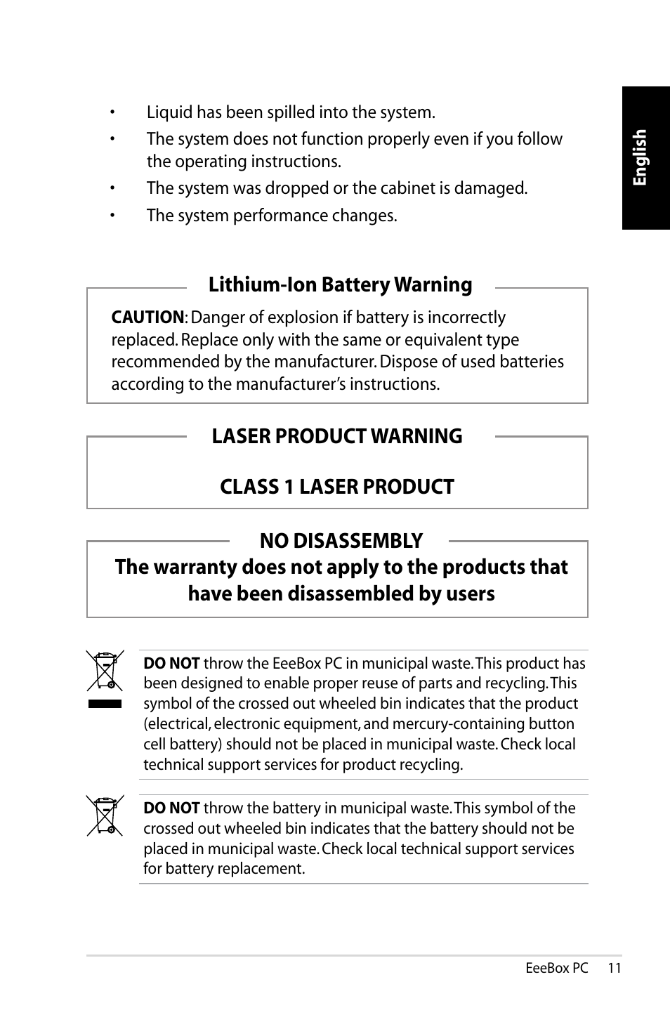 Asus EB1007 User Manual | Page 11 / 181