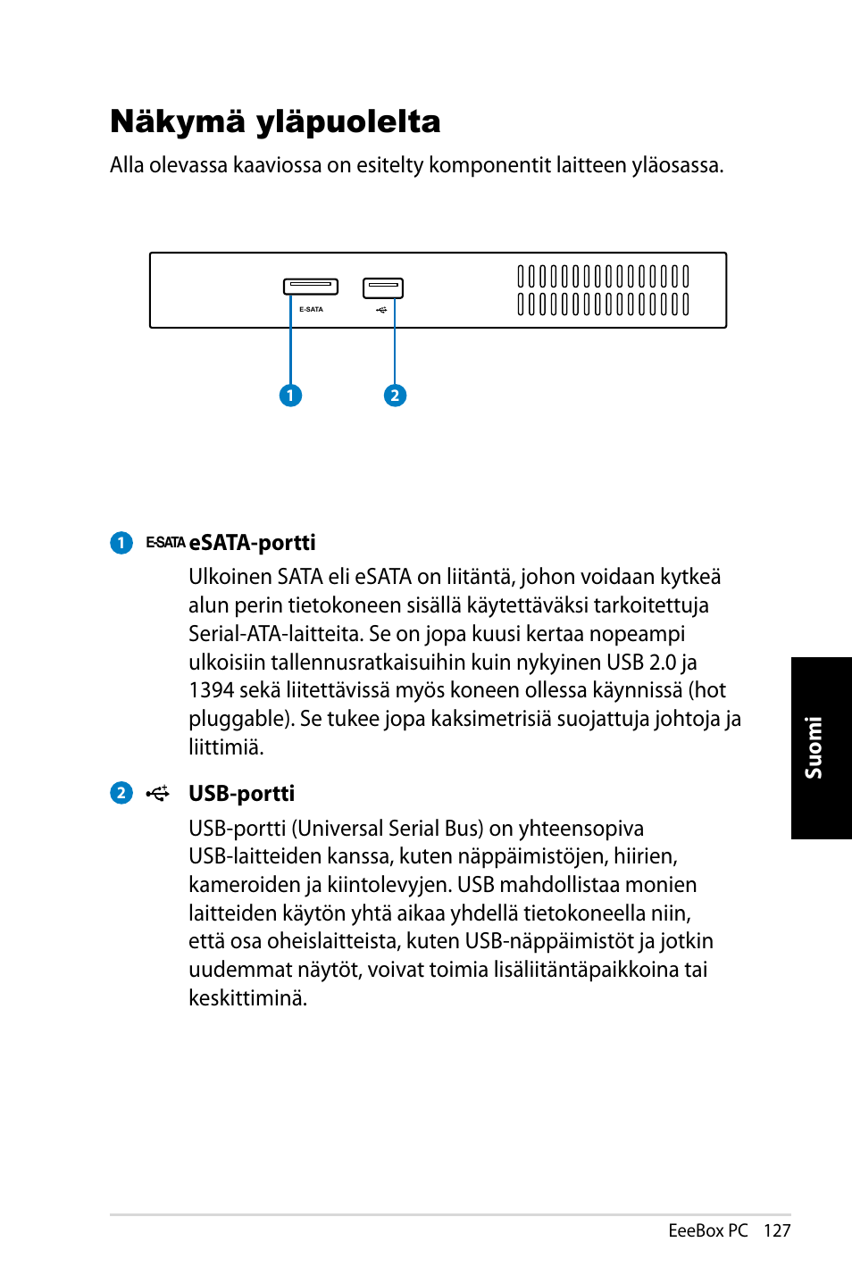 Näkymä yläpuolelta | Asus EB1007 User Manual | Page 127 / 181