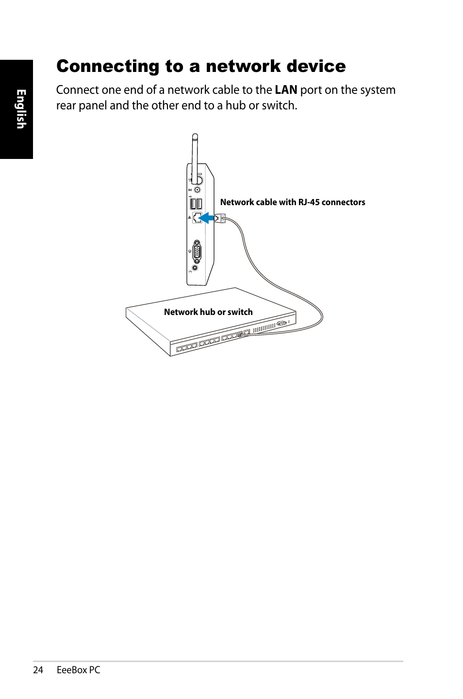 Connecting to a network device | Asus EB1007 User Manual | Page 24 / 181