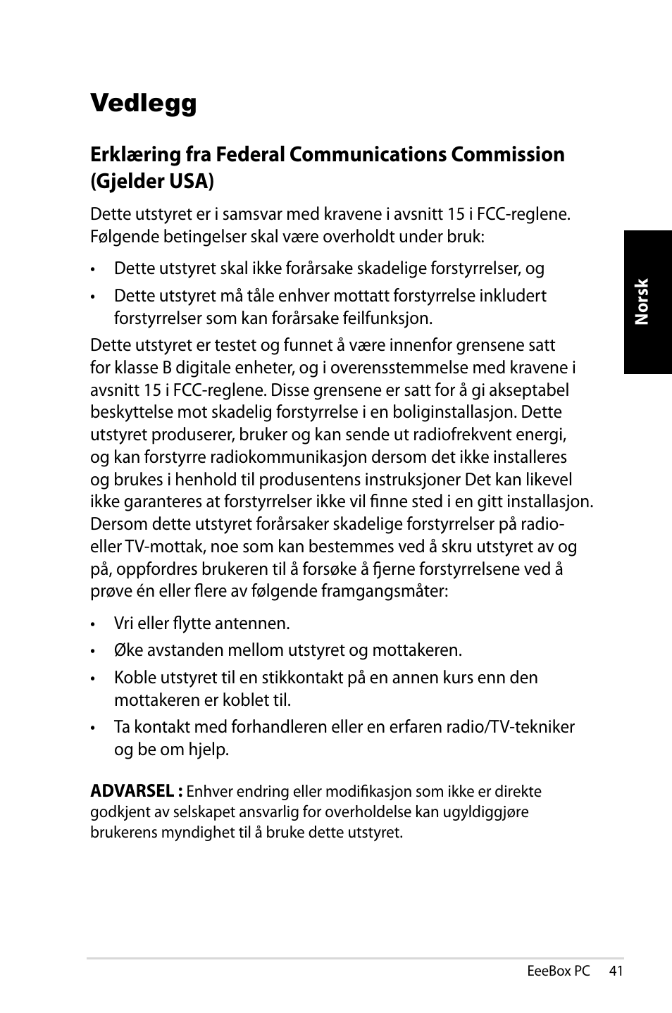 Vedlegg | Asus EB1007 User Manual | Page 41 / 181