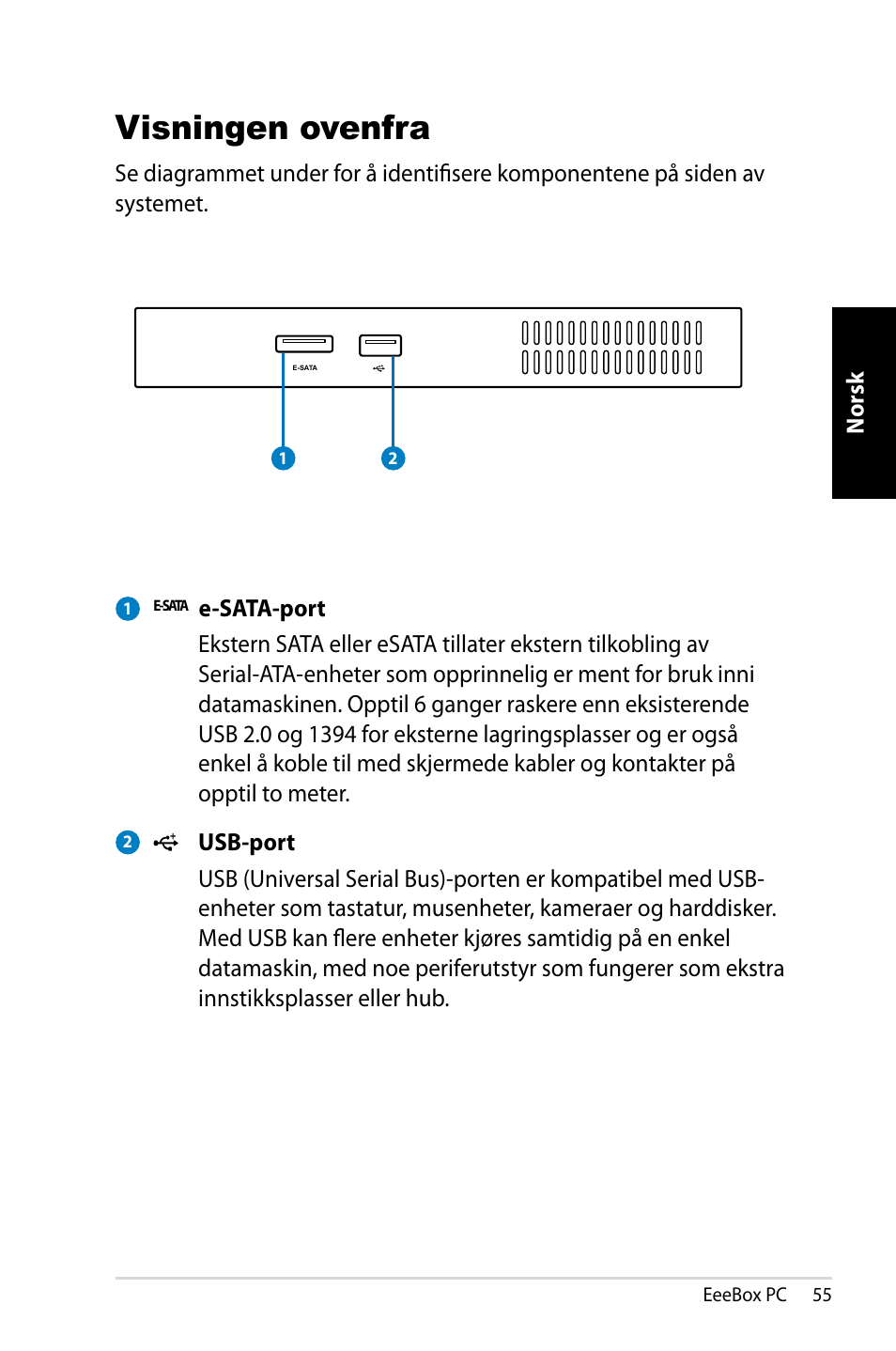 Visningen ovenfra | Asus EB1007 User Manual | Page 55 / 181