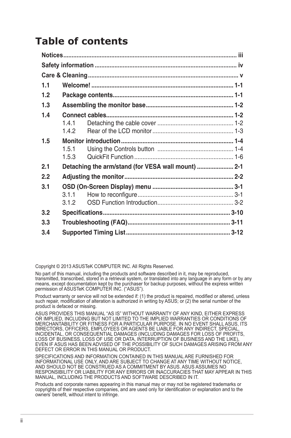 Asus VN289Q User Manual | Page 2 / 26