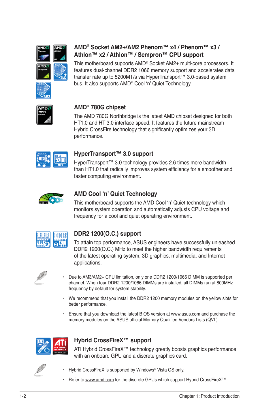 Asus M4A78-EM User Manual | Page 14 / 64