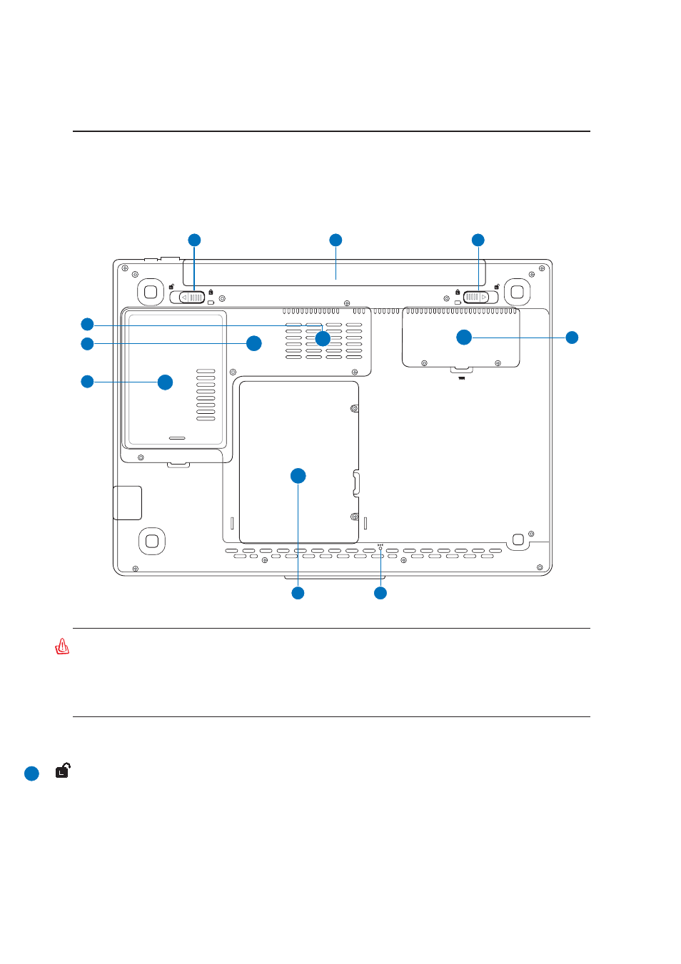 Bottom side | Asus W5F User Manual | Page 14 / 70