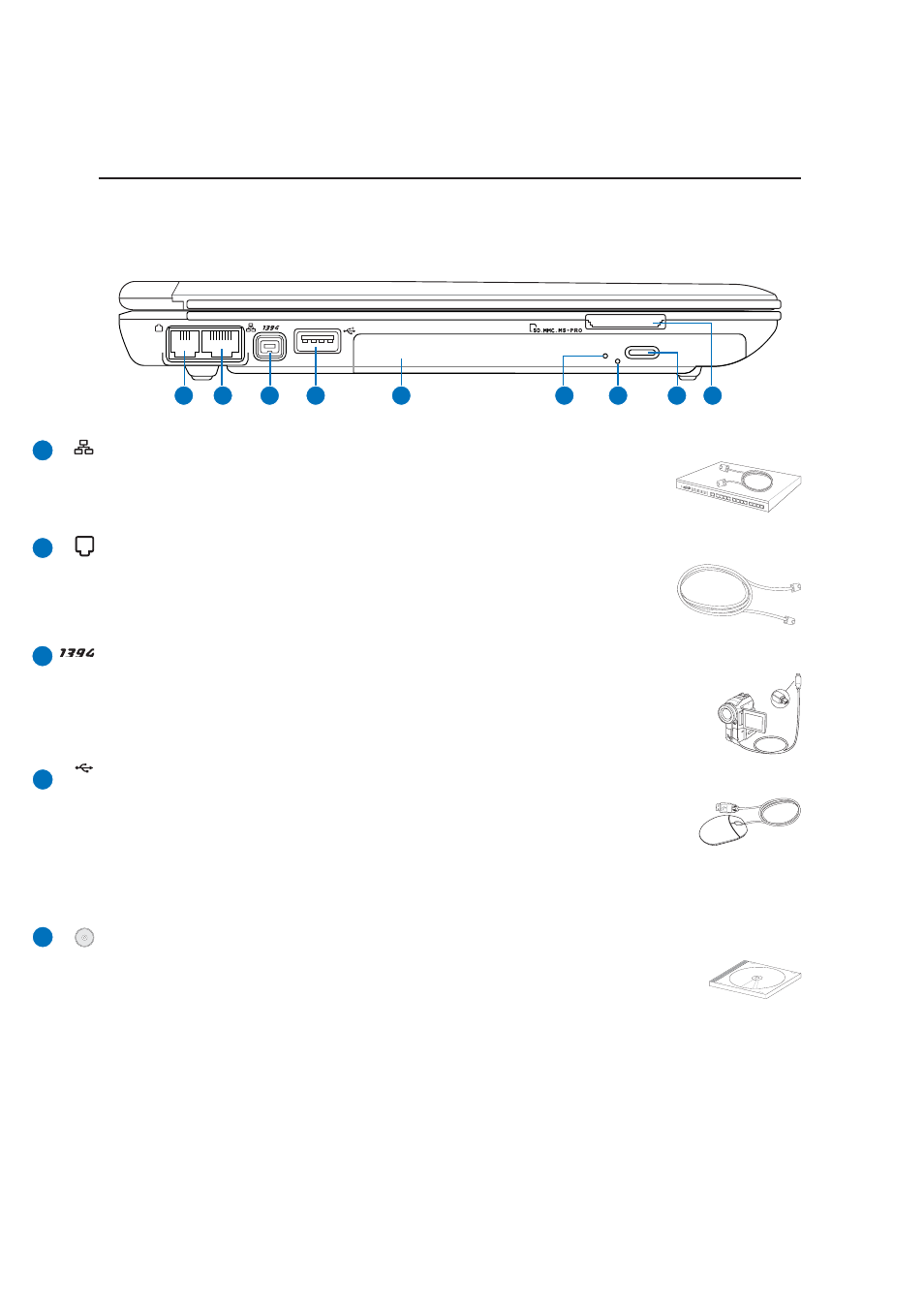 Left side | Asus W5F User Manual | Page 16 / 70