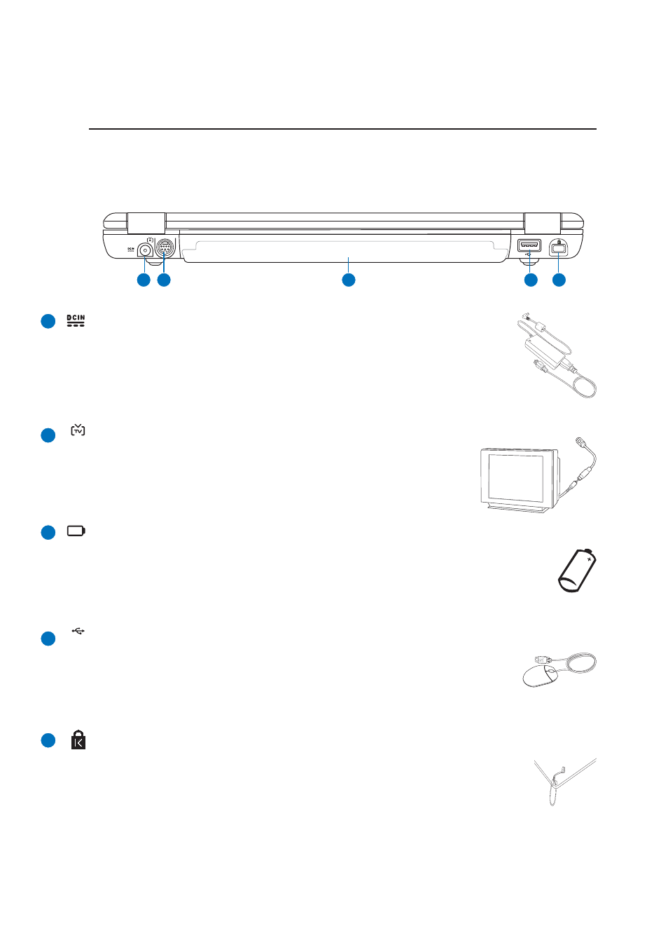 Rear side | Asus W5F User Manual | Page 19 / 70