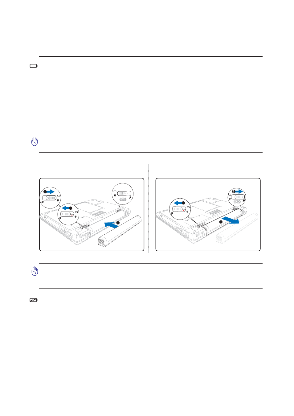 Using battery power, Charging the battery pack | Asus W5F User Manual | Page 23 / 70