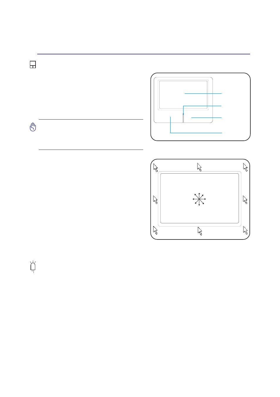 Pointing device, Using the touchpad | Asus W5F User Manual | Page 35 / 70