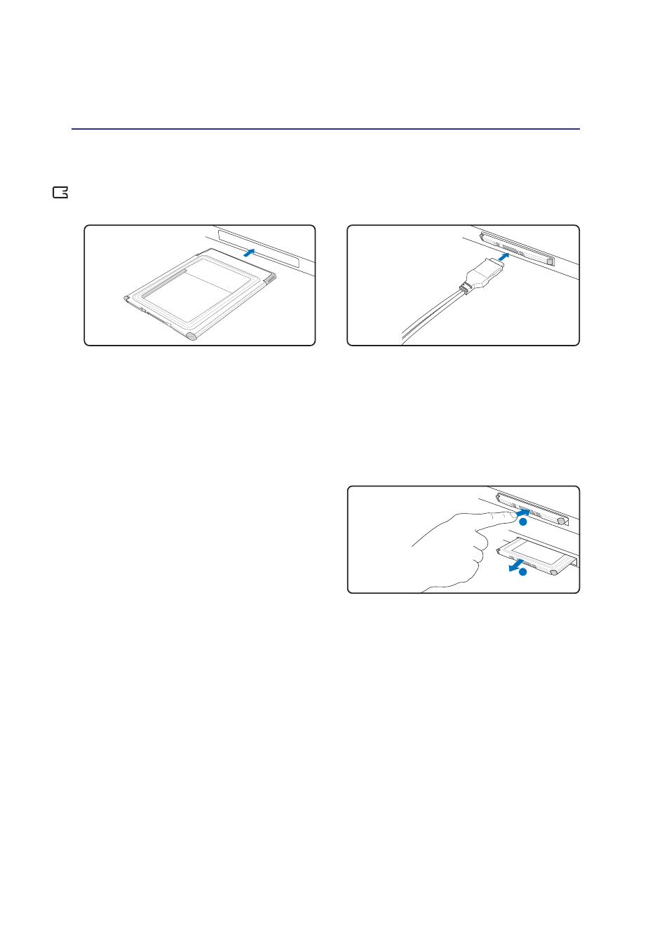 Storage devices, Inserting an expresscard, Removing an expresscard | Asus W5F User Manual | Page 38 / 70