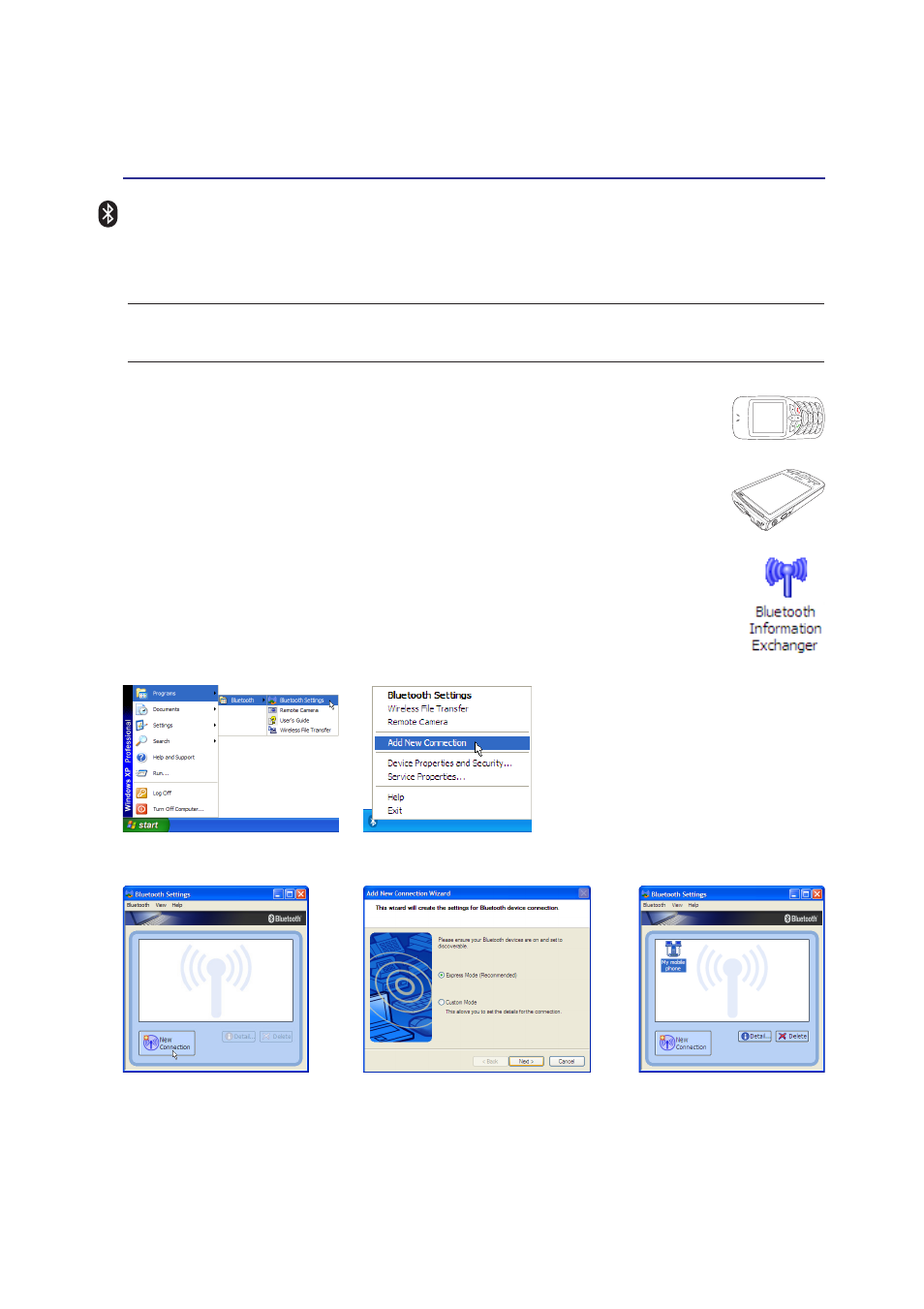 Bluetooth wireless connection (on selected models), Pairing with bluetooth-enabled devices | Asus W5F User Manual | Page 45 / 70