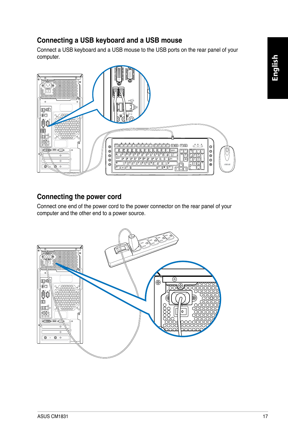 English | Asus CM1831 User Manual | Page 19 / 212